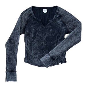 BDG Urban Outfitters Charcoal Ribbed Knit Top Size Large